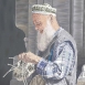 THE TURKISH ELDER DOING CAP KNITTING  P-51(2011)