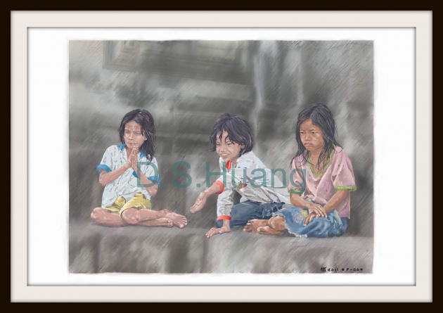LITTLE GIRLS IN ANGKOR   P-66(2011) 1