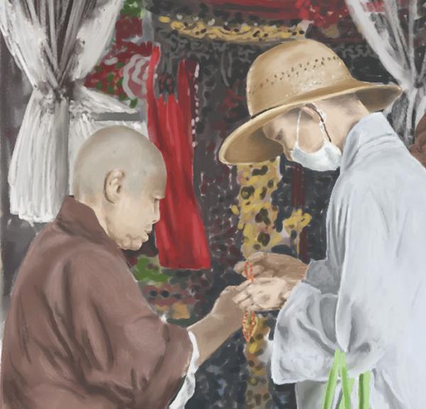 MASTER,I AM ON MY WAY TO BEG ALMS.....      P-33(2010)