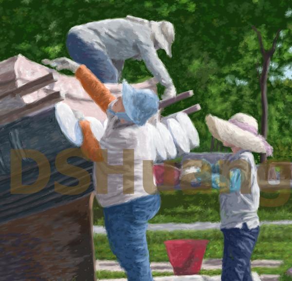 PAINTING THE BOAT    P-126(2013)